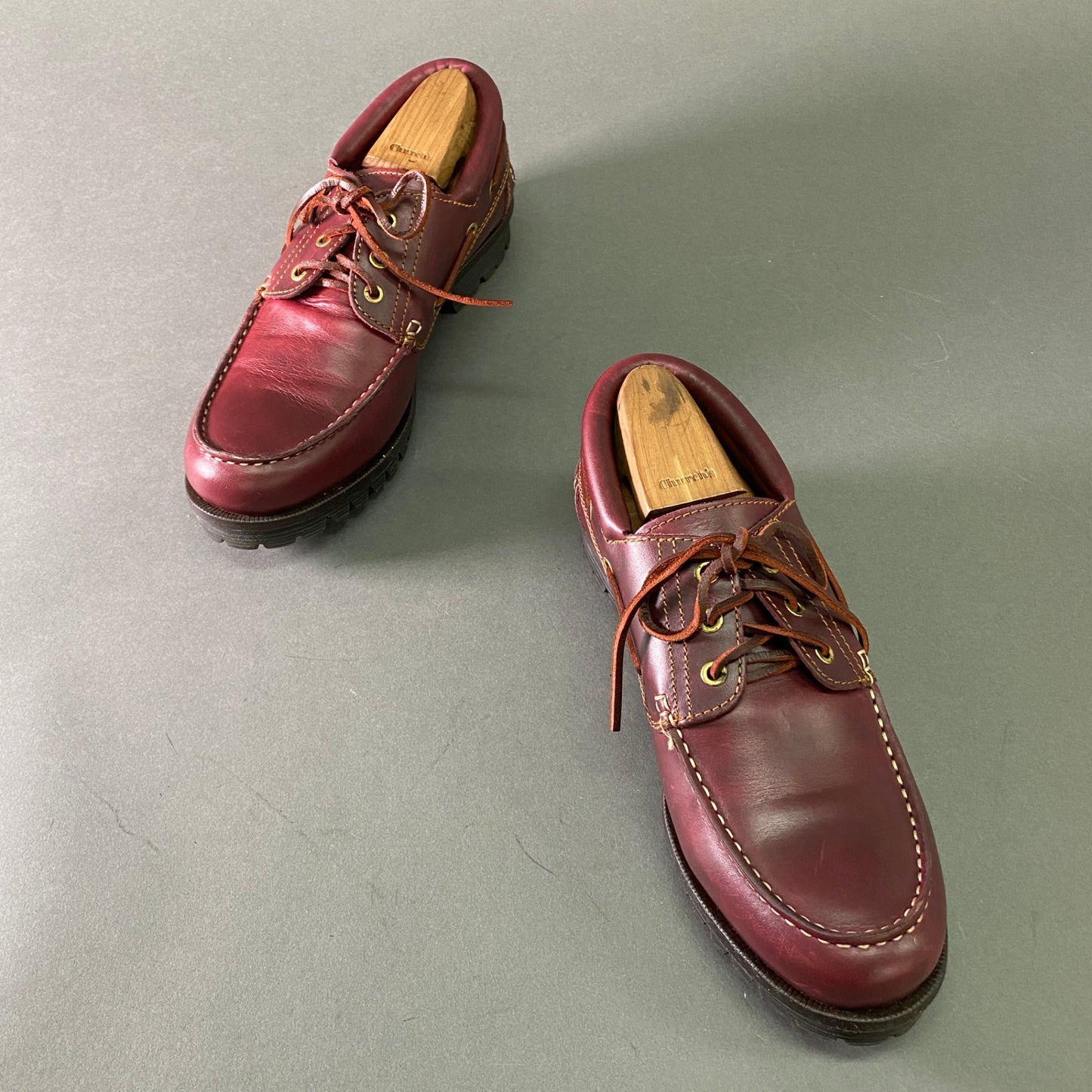 3a22 Danner ダナー モカシン 3EYELET アイレット レザーデッキシューズ D0024 27cm バーガンディ Leather ポルトガル製