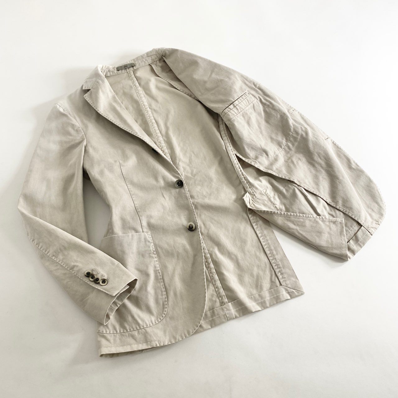 27h7 イタリア製 BOGLIOLI ボリオリ COAT テーラードジャケット コットンジャケット R3302G サイズ42 ベージュ コットン100% メンズ