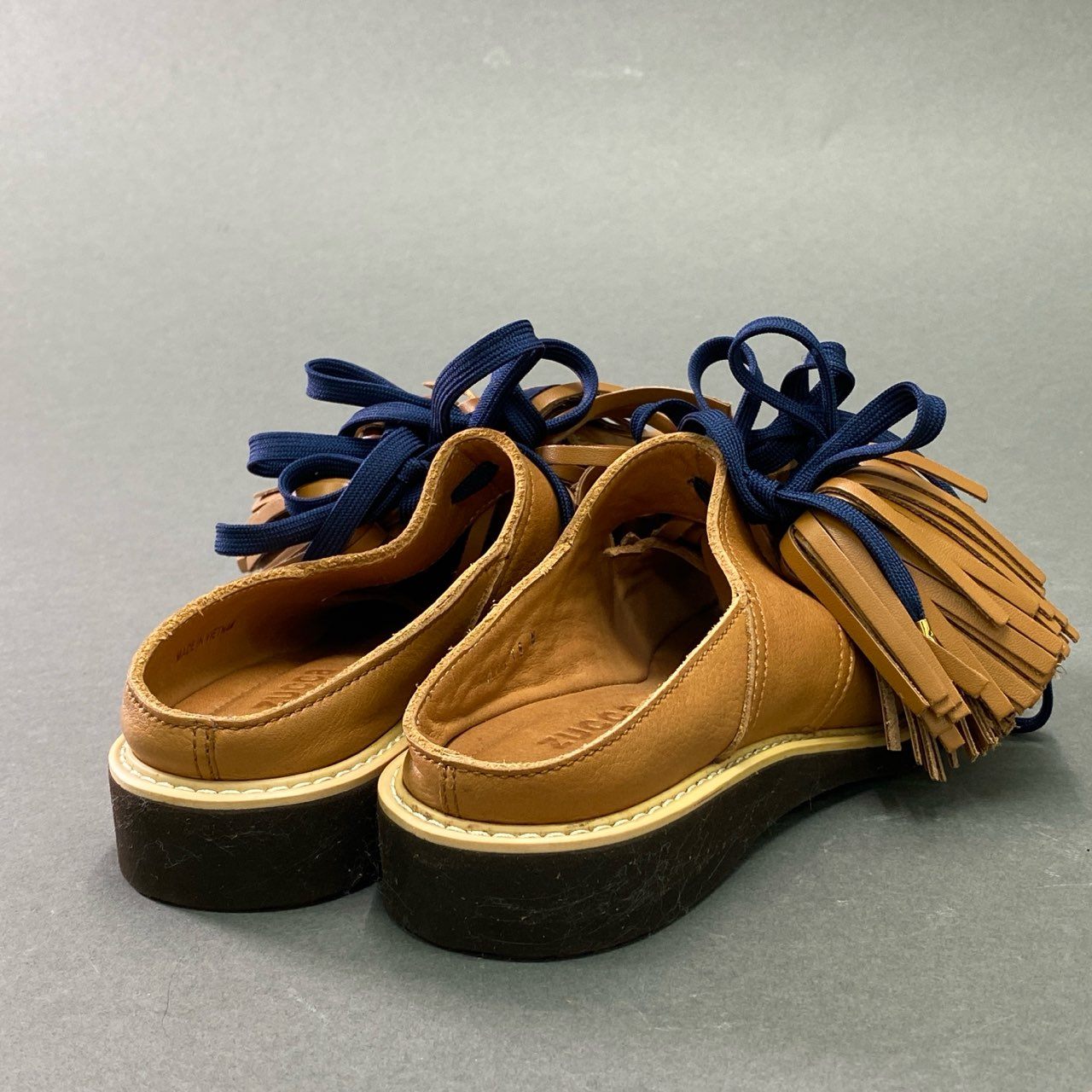 1e26 《極美品》 ZUCCa ズッカ ボリュームタッセル レザーサンダル M ブラウン Leather シューズ 夏