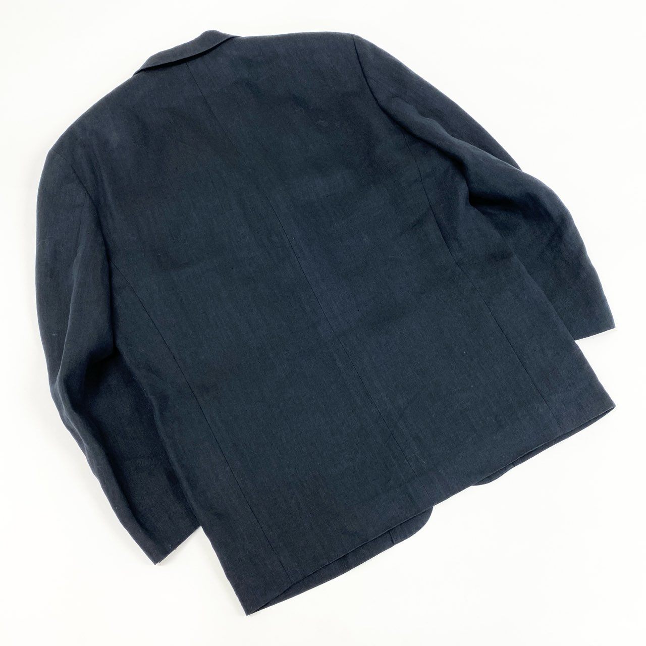 32d11 COMME des GARCONS HOMME DEUX コムデギャルソンオムドゥ テーラードジャケット サマージャケット ブレザー DJ-71031M サイズM ダークネイビー リネン100% AD1997 90s メンズ