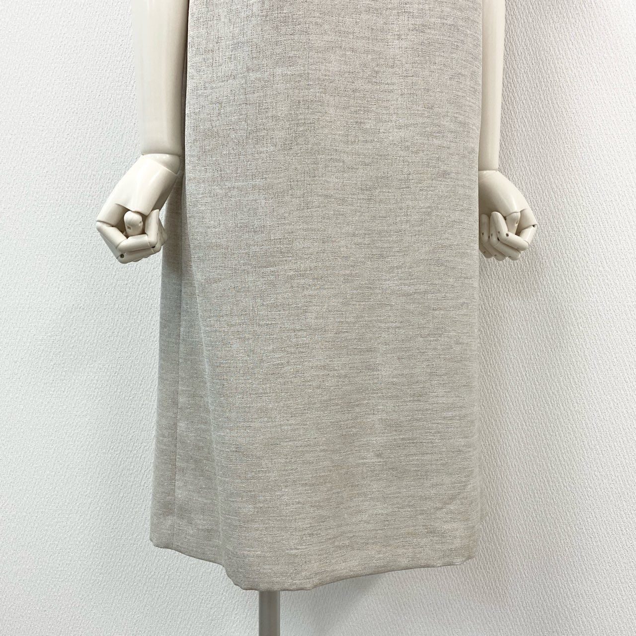 64d30 《極美品》 NEMIKA ネミカ レリアン 半袖ワンピース ロングワンピース 袖レース切替 サイズ11号 ベージュ ポリエステル100% レディース 日本製