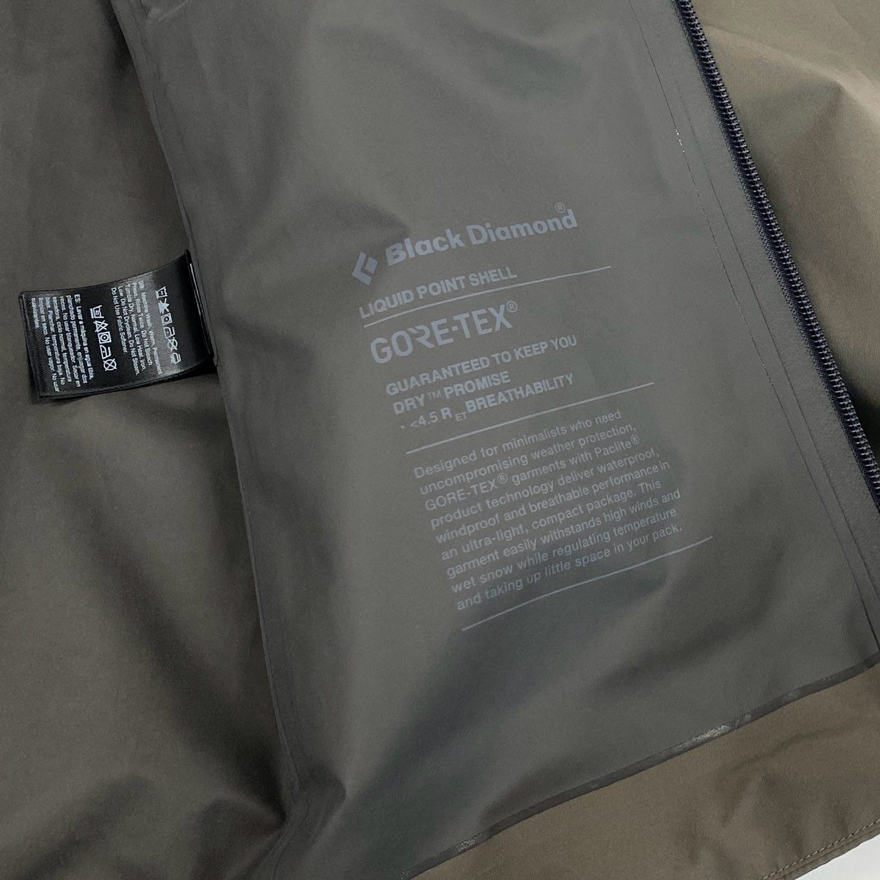 55f5 【未使用】Black Diamond ブラックダイヤモンド GORE-TEX ゴアテックス リキッドポイントシェル レインパーカ サイズM カーキ メンズ 男性用