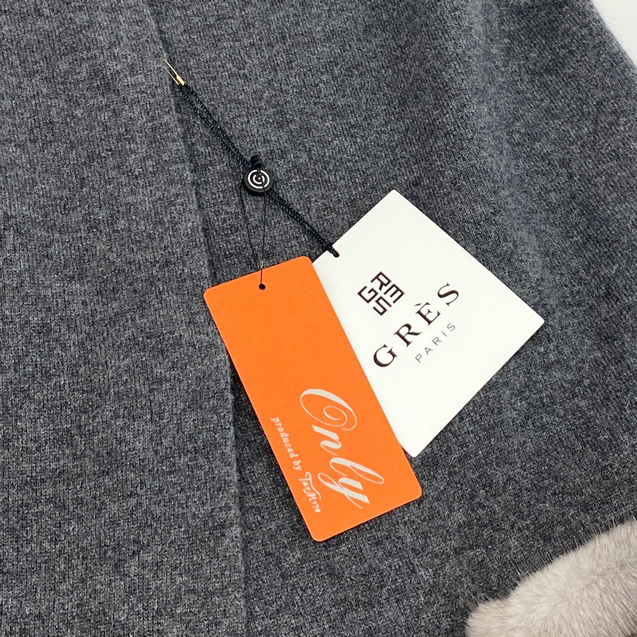 58f20 【新品】定価66万円 GRES PARIS グレ パリ ブルーアイリスミンク ダブルフェイス カシミヤ100% ニットベストコート カシミヤコート サイズL レディース 婦人服 ニットベスト アウター