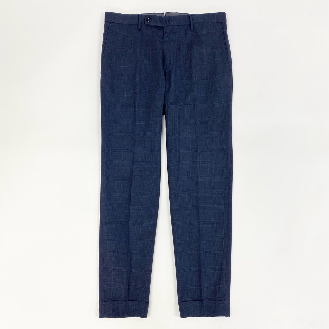 52d18 INCOTEX インコテックス REGULAR FIT ウーステッドヘリンボーンテーパードパンツ スラックス トラウザー ボトムス 1T0039 46 ネイビー ウール