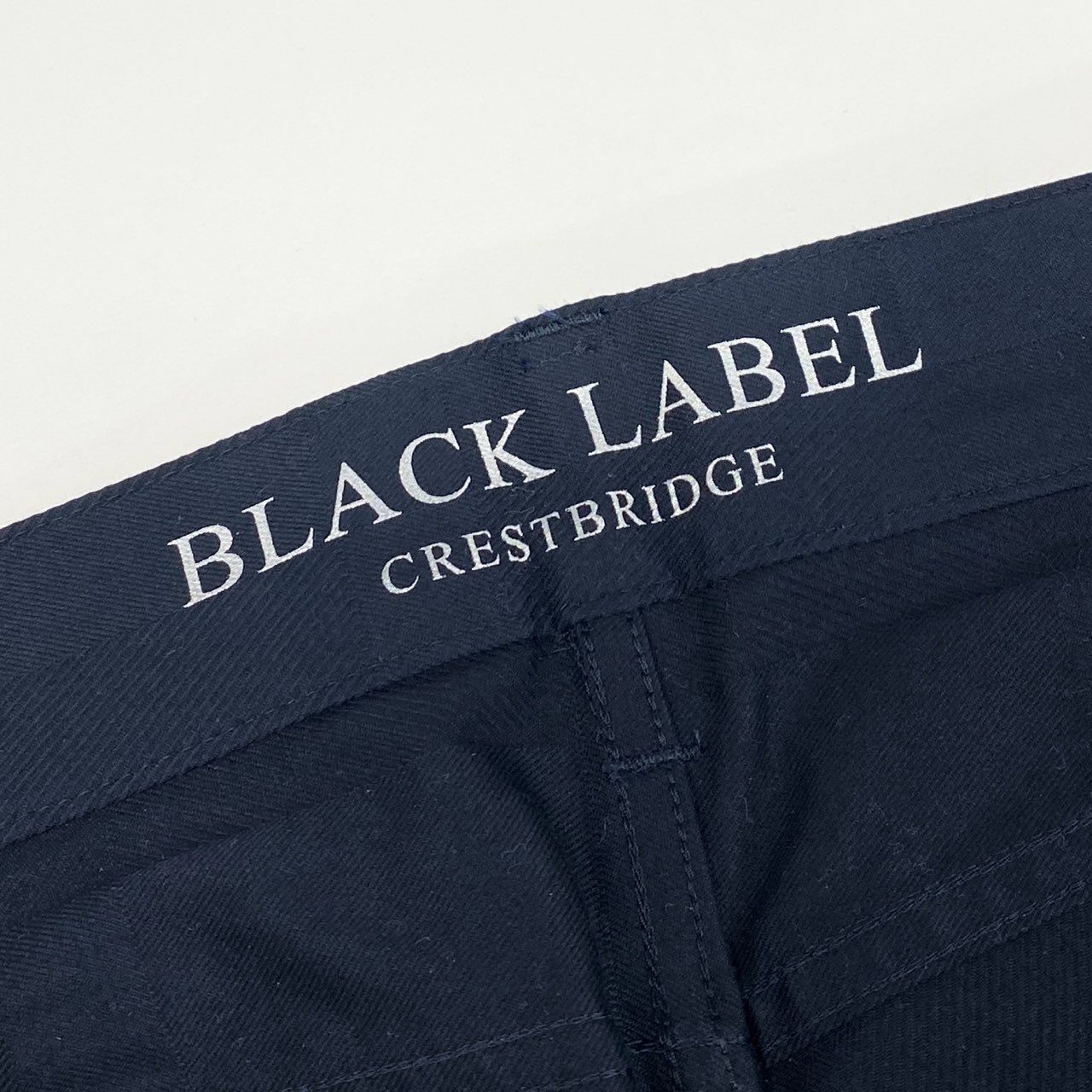 52d18 《新品タグ付き》 BLACKLABEL CRESTBRIDGE ブラックレーベルクレストブリッジ チェックパンツ 5ポケットパンツ ストレートパンツ サイズL ネイビー メンズ