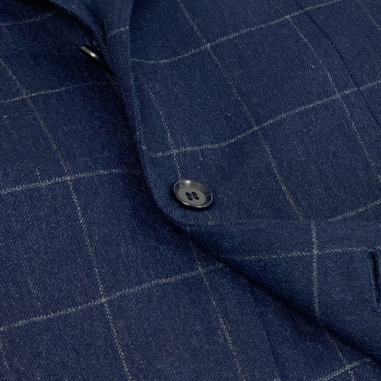 87f24 《美品》 RING JACKET リングヂャケット × guji グジ カシミヤブレンド セットアップ スーツ 42 ネイビー Zegna ゼニア生地 フォーマル ビジネス