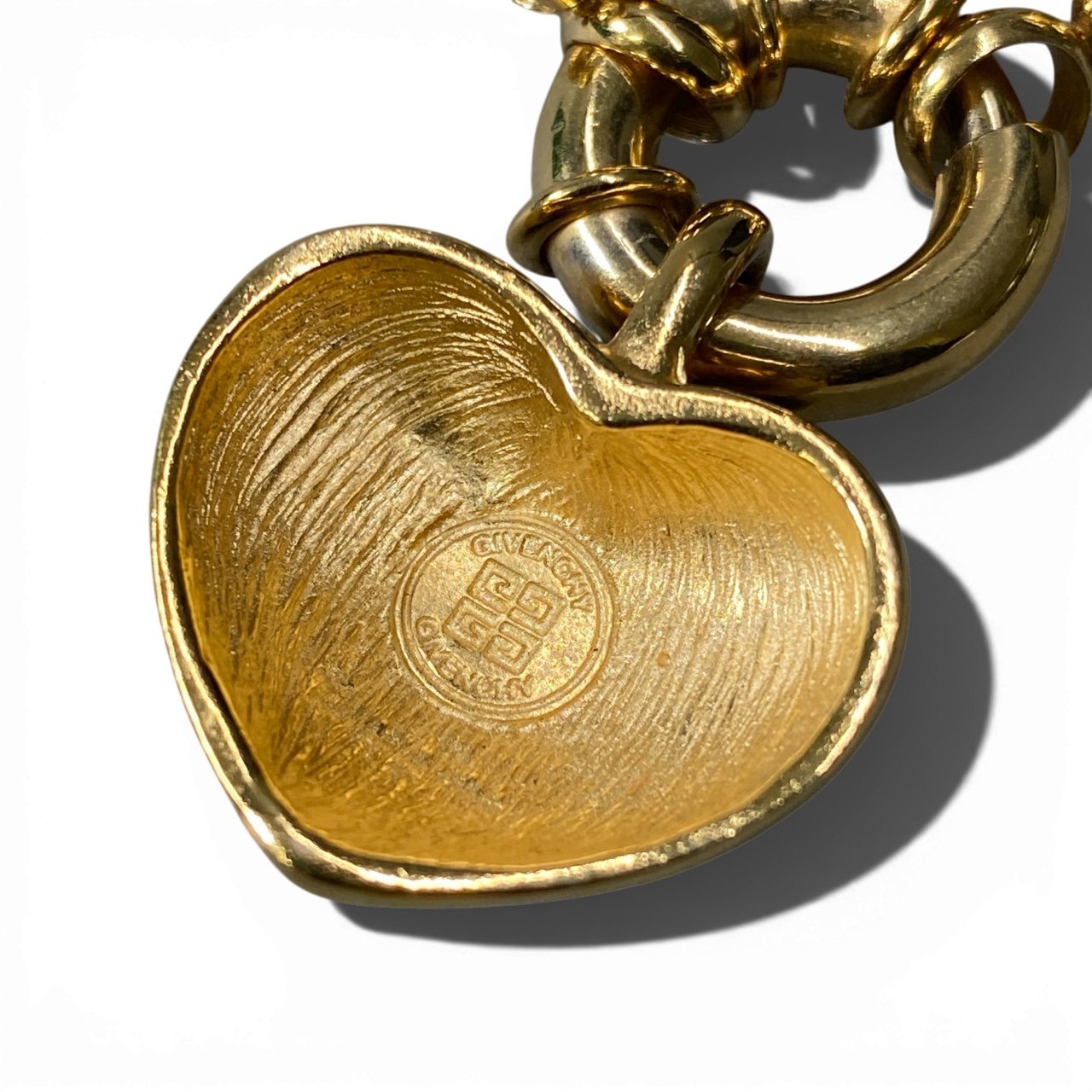 b2 GIVENCHY ジバンシー ハートチャーム ゴールドボールネックレス Gold Heart Necklace ジュエリー アクセサリーt18r