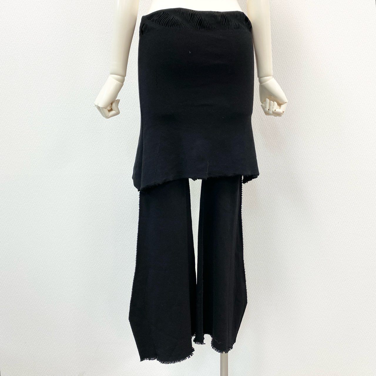 5i12 ISSEY MIYAKE イッセイミヤケ A.POC エーポック ウエストデザイン ニットパンツ リラックスパンツ AP43KF540 ブラック レディースu02t