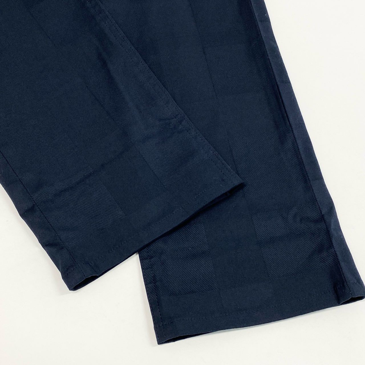 52d18 《新品タグ付き》 BLACKLABEL CRESTBRIDGE ブラックレーベルクレストブリッジ チェックパンツ 5ポケットパンツ ストレートパンツ サイズL ネイビー メンズ