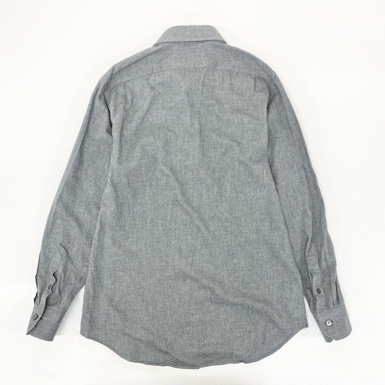 23i17 Paul Smith ポールスミス 現行 ニュアンスカラー ドレスシャツ 長袖シャツ トップス サイズL グレー コットン フランネル メンズu02t