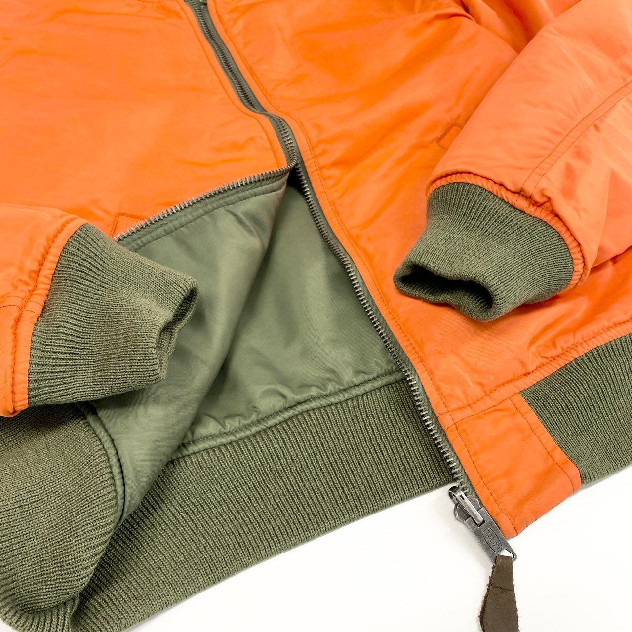37i30 Polo by Ralph Lauren ポロバイラルフローレン MA-1 フライトジャケット ボンバージャケット リバーシブル 710716250001 Sサイズ カーキ オレンジ メンズo07t