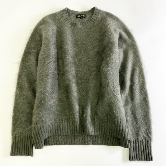 29j9 Drawer ドゥロワー 6513-299-0823 カシミアファー ニット セーター サイズ2 グリーン カシミヤ100% レディース ユナイテッドアローズ 日本製