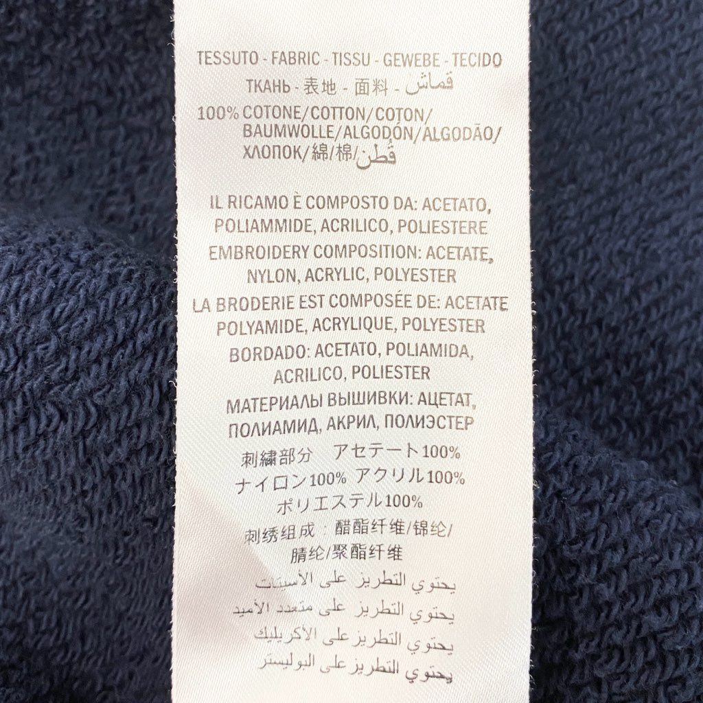 29a9 GUCCI グッチ 18AW MLB NY ヤンキース フロント刺繍 ジップアップ スウェットパーカー バックロゴ メンズ 紳士服 519681 X9Y96 Mサイズ ネイビー コットン100%o07t