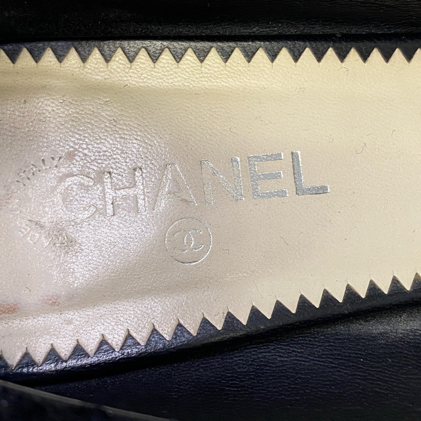 1g9 CHANEL シャネル ココマーク レザーキャップ ツイードパンプス 36 1/2 ブラック シューズ フォーマル 結婚式 パーティ 保存袋有