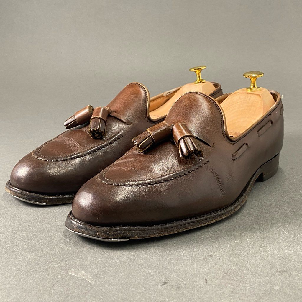 1f2 CROCKETT&JONES クロケットアンドジョーンズ CAVENDISH2 キャベンディッシュ タッセルローファー 8E ブラウン レザー シューズ イングランド製