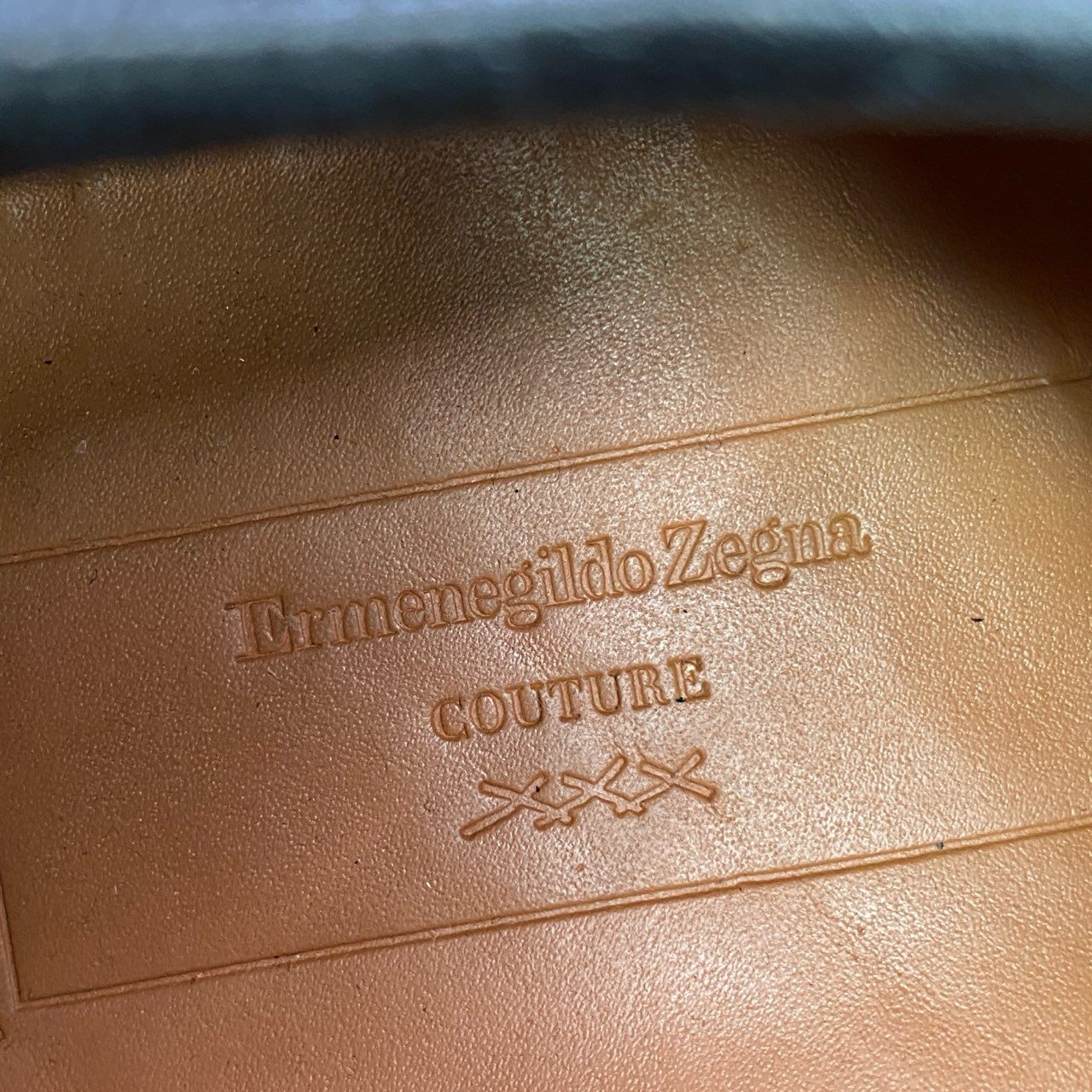 2e2 Ermenegildo Zegna エルメネジルド ゼニア ディアスキン トリプルステッチ スニーカー 7 1/2 ブラック レザー シューズ 革靴 スリッポン
