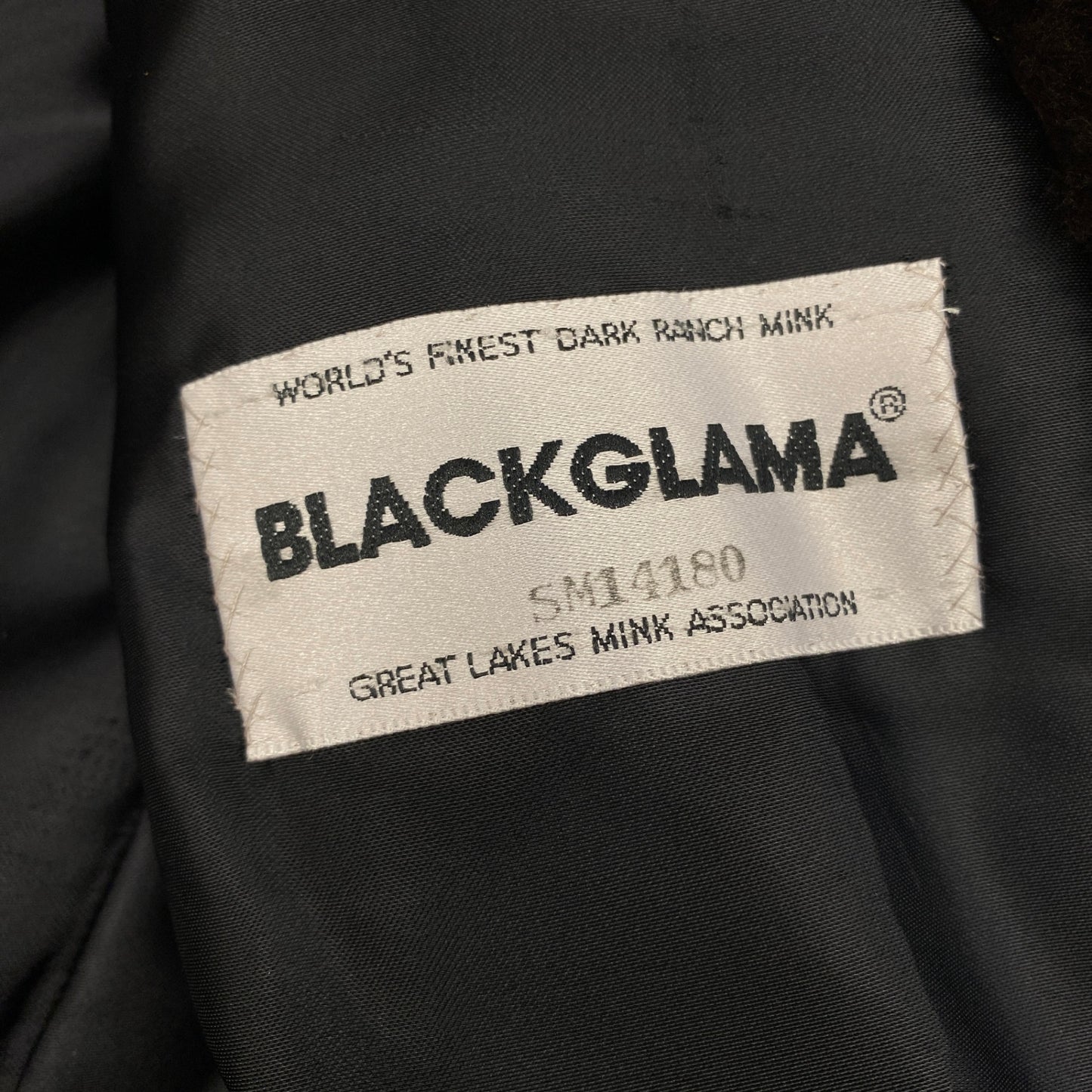 76e14 BLACKGLAMA ブラックグラマ 紋様柄 ダークミンク ロングコート サイズF ダークブラウン 最高級本毛皮 Mink Fur Long Coatt18r