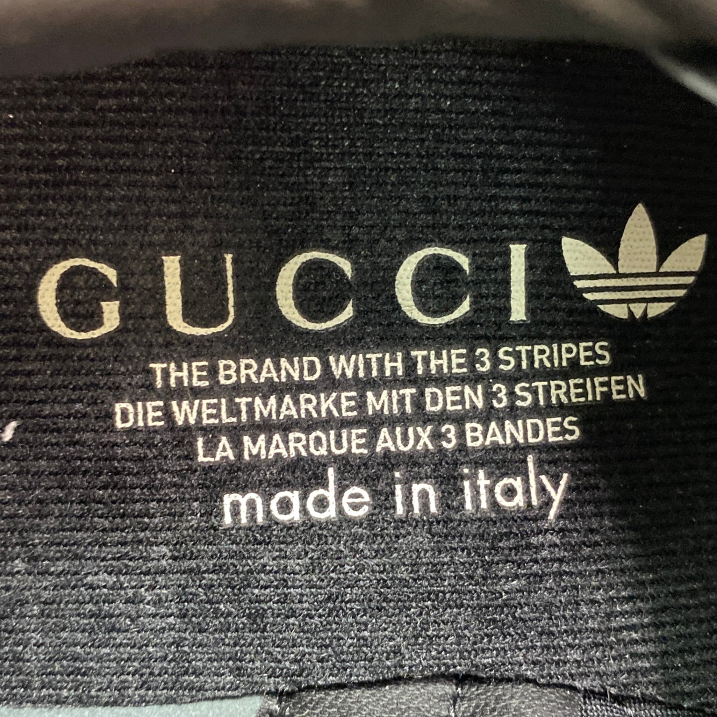 g29《未使用》 GUCCI グッチ × adidas アディダス GAZELLE ガゼル クロコダイル ウェッジソール スニーカー 725627 38 ブラック 厚底 プラットフォーム シューズt18r