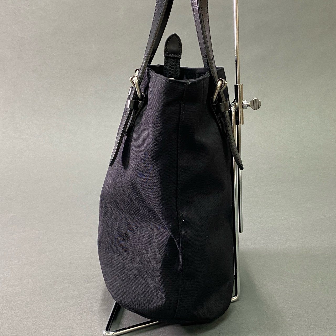 Ac6 《美品》 MARGARET HOWELL idea マーガレットハウエル アイデア 2WAY ミニトートバッグ ハンドバッグ ブラック ショルダーバッグ Pinner カバン