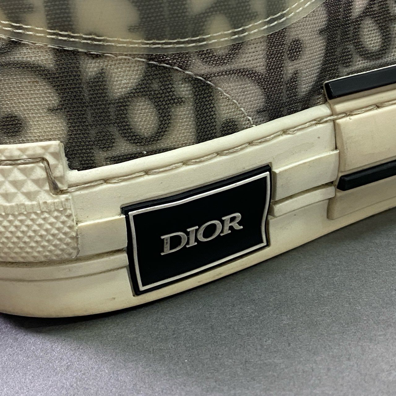 4f6 Dior Homme ディオールオム B23 オブリーク ローカットスニーカー 42 ホワイト Oblique トロッター シューズ