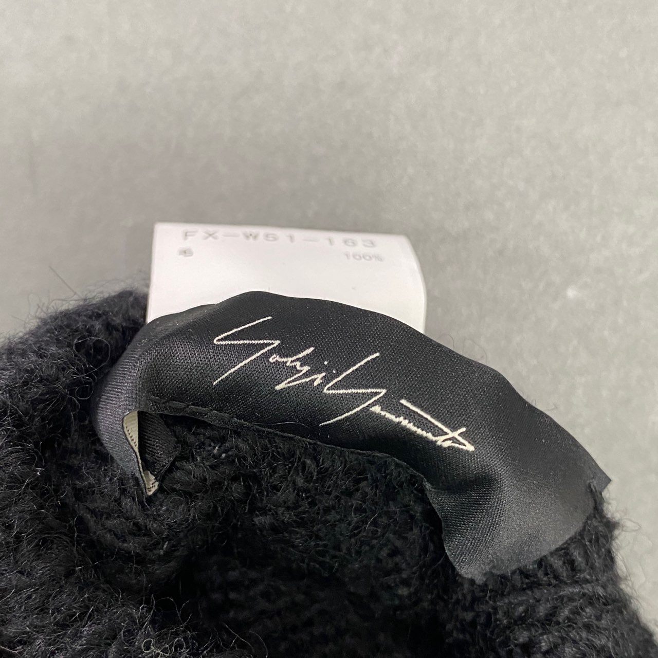 a20 Yohji Yamamoto ヨウジヤマモト Yロゴ ウールミトン 手袋 アームカバー ブラック WOOL 小物 日本製 冬