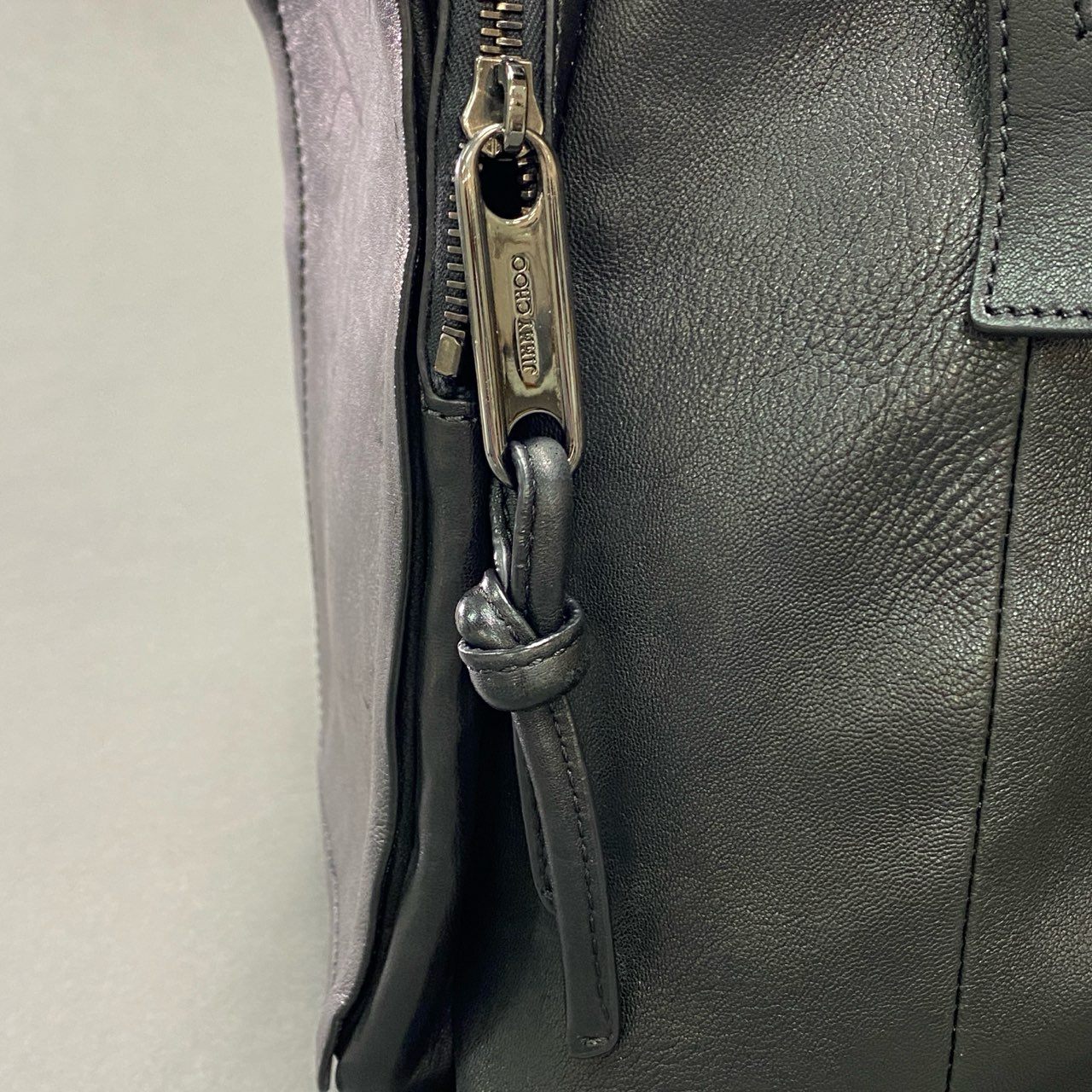 Ba27 JIMMY CHOO ジミーチュウ Lennox レノックス リュックサック バックパック ブラック レザー