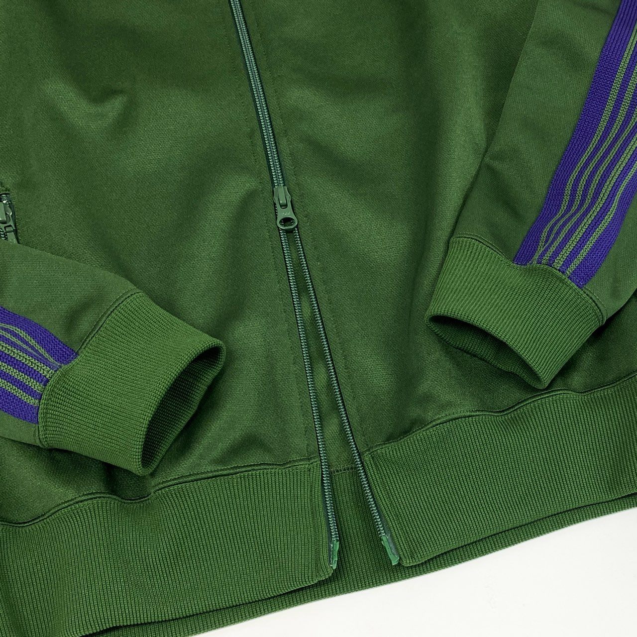 18e30 Needles ニードルス Track Jacket-Poly Smooth トラックジャケット サイドライン ロゴ刺繍 NS244 Mサイズ グリーン