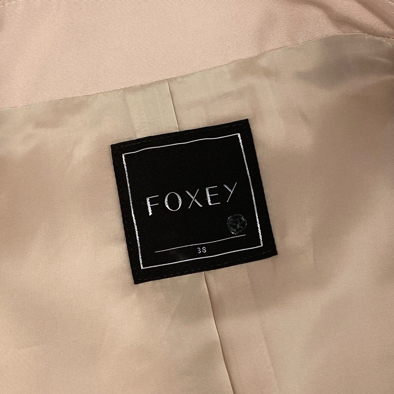 61g23 《美品》 FOXEY フォクシー シルクトレンチコート 29727 38 ピンク Silk Trench Coat スプリングコート