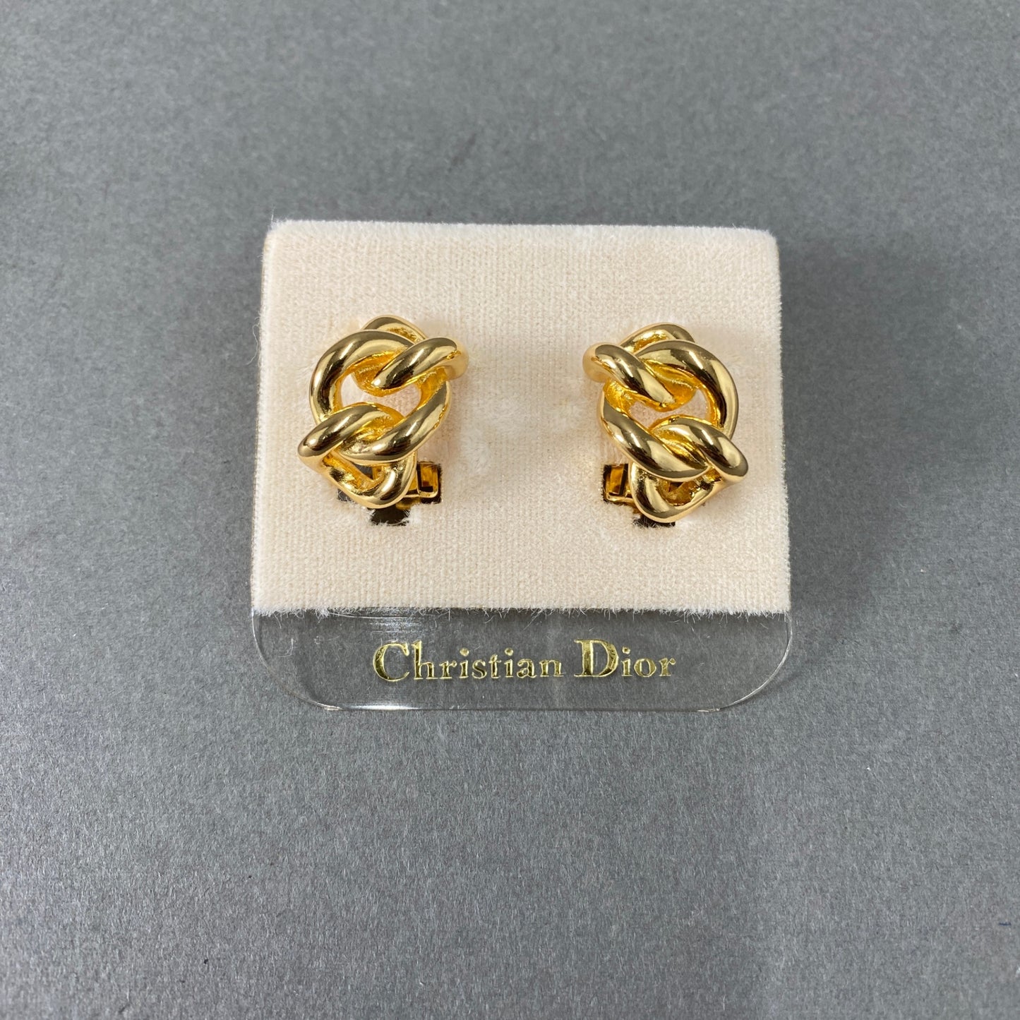 g28 Christian Dior クリスチャンディオール 大ぶりイヤリング ゴールドカラー アクセサリー レディース ヴィンテージ