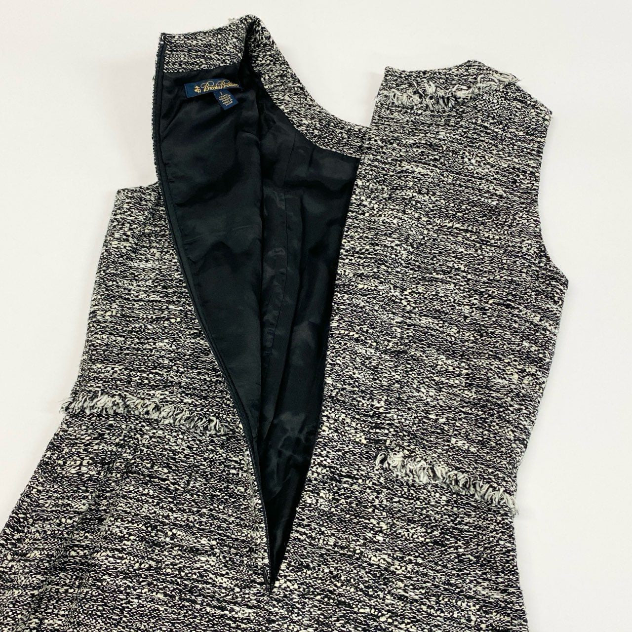 23f18 Brooks Brothers ブルックスブラザーズ 3点セット ツイード ジャケット/スカート/ワンピース セレモニー 入学式 サイズ2 グレー レディース