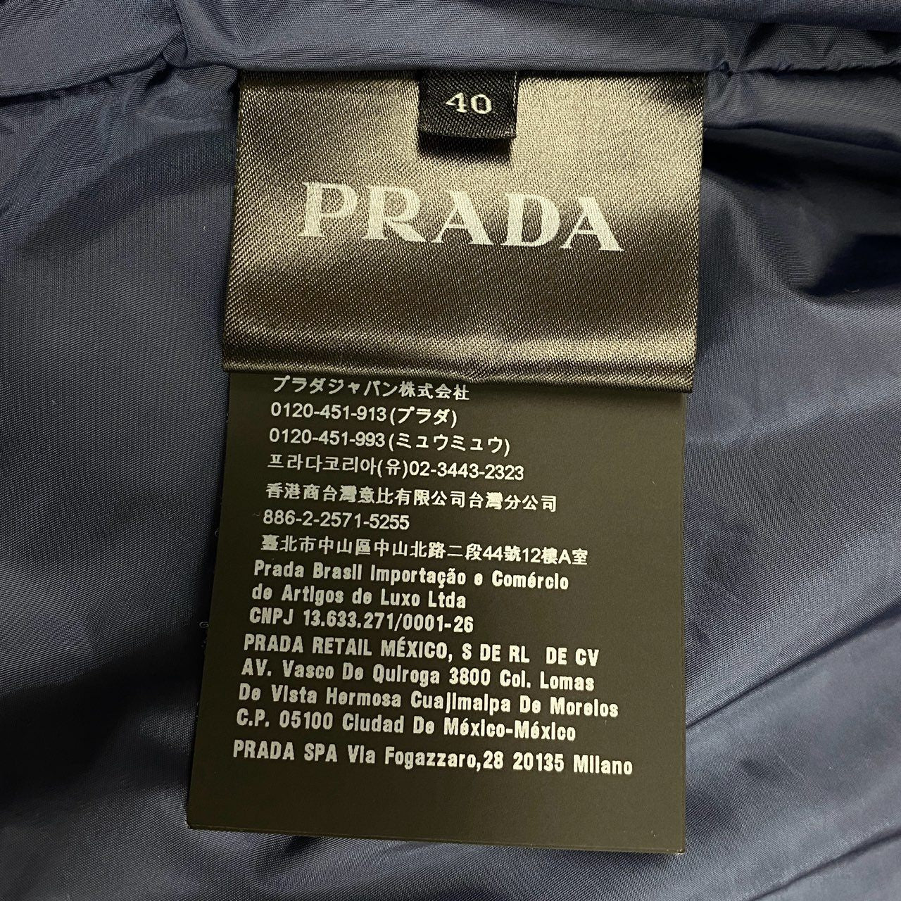30l14 PRADA プラダ Re-Nylon フーデッドジップジャケット 三角プレート 29Q597 サイズ40 ブルー ブルゾン パーカーt18r