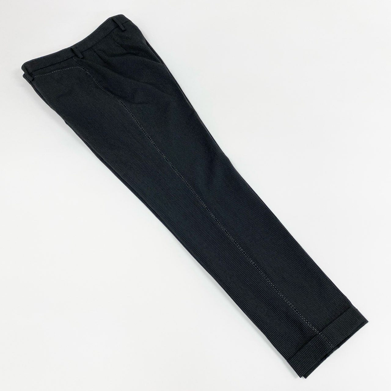 51a15 Paul Smith COLLECTION ポールスミスコレクション 裏地花柄 シングルスーツ セットアップ テーラードジャケット/スラックス サイズM ブラック ストライプ メンズ 日本製