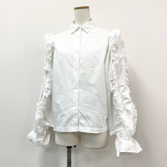 5d2 LUDLOW ラドロー Sweet pea コンシャススリーブ 長袖ブラウス シャツ トップス 21-LD21A008BL Free ホワイト コットン100% レディース