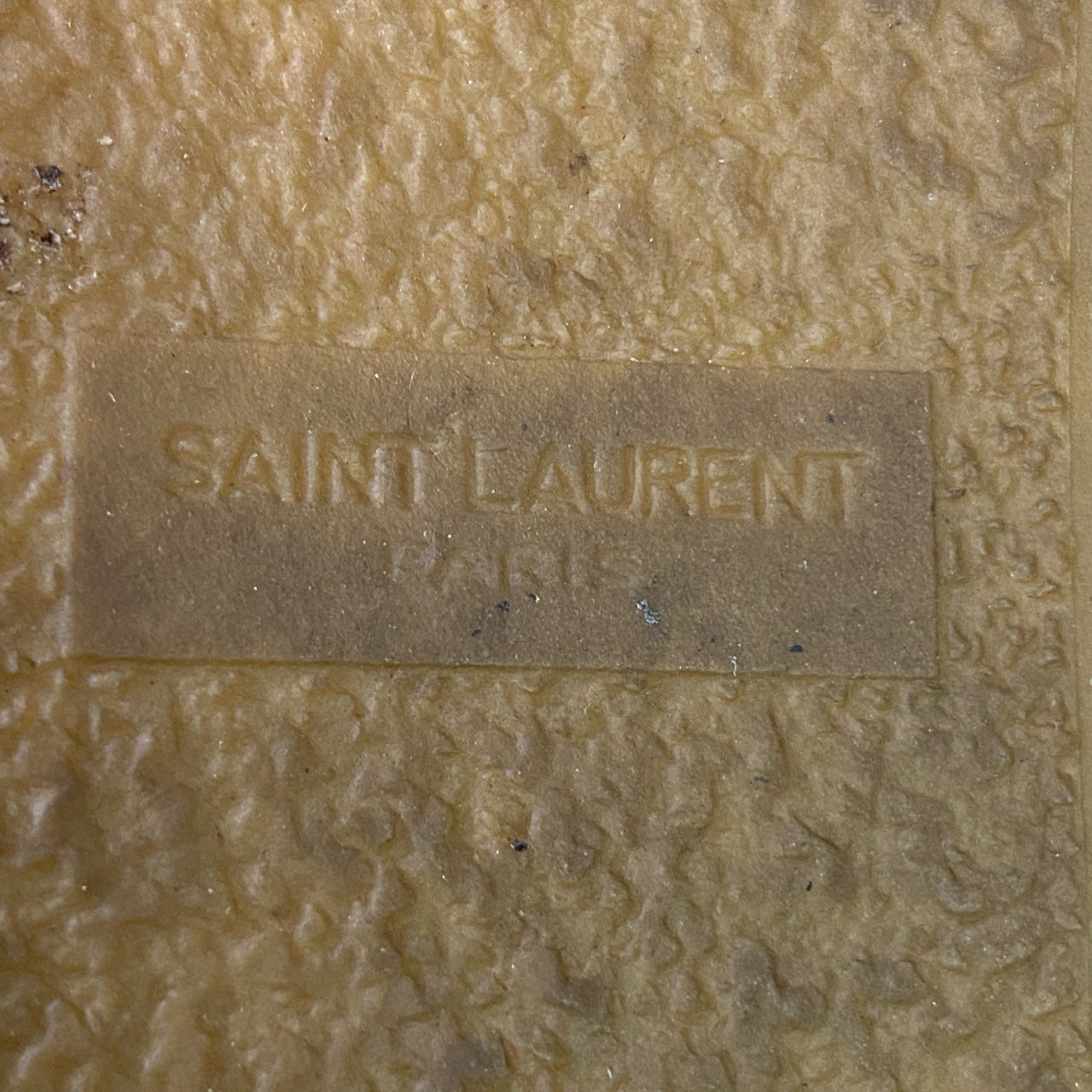 4c18 Yves Saint Laurent イヴサンローラン エスパドリーユ フラットシューズ ロゴマーク スペイン製 38 ブラック レザー