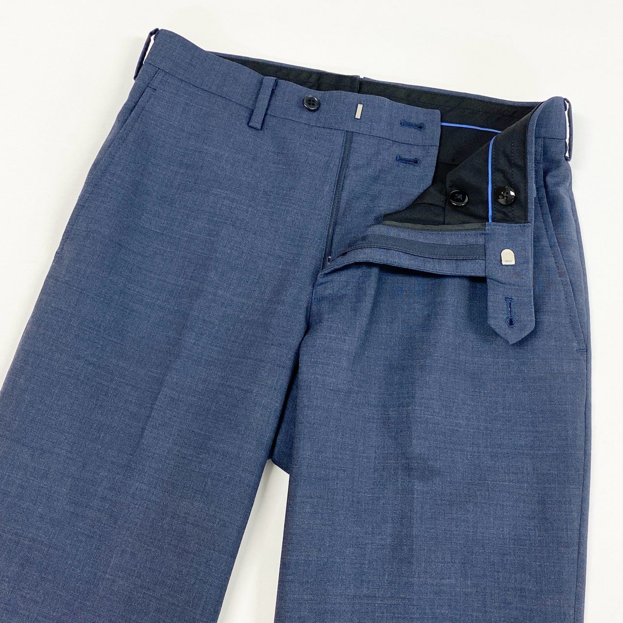 57j17 GINZA GLOBAL STYLE ギンザグローバルスタイル スーツセットアップ 3ピース 高級ライン KAISER シングルスーツ ネイビー メンズu02t