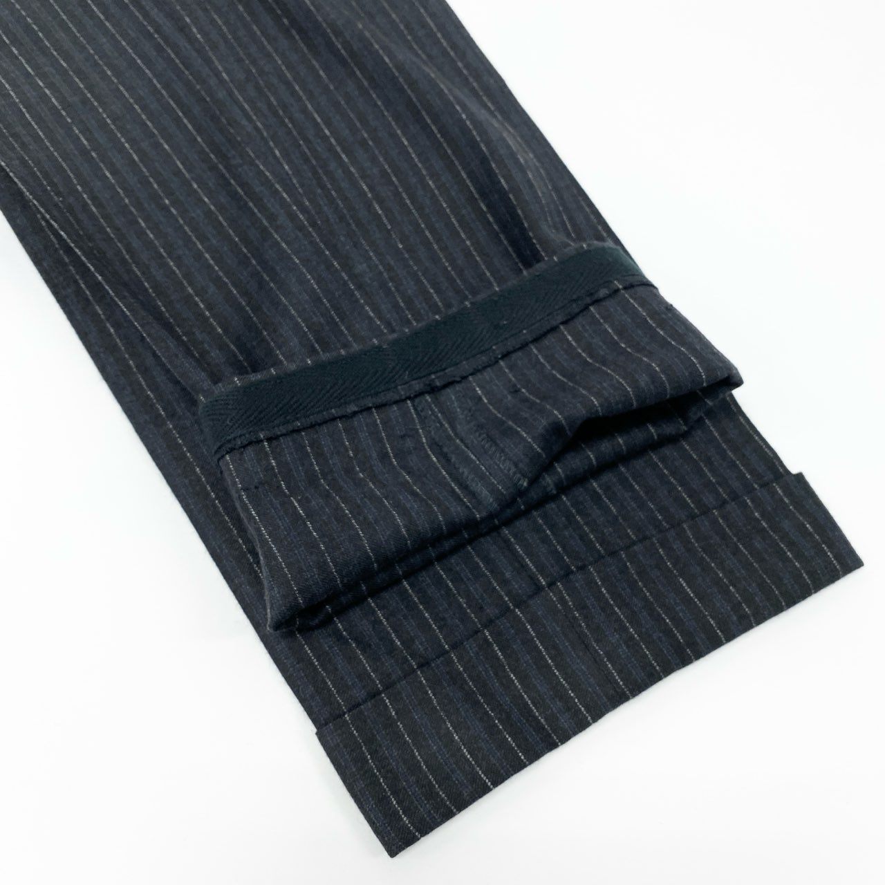 51Ⅼ2 Cesare Attolini チェザーレアットリーニ シングルスーツ セットアップ ストライプスーツ タイユアタイ 50 7R グレー系 ウール メンズ tie your tieu02t