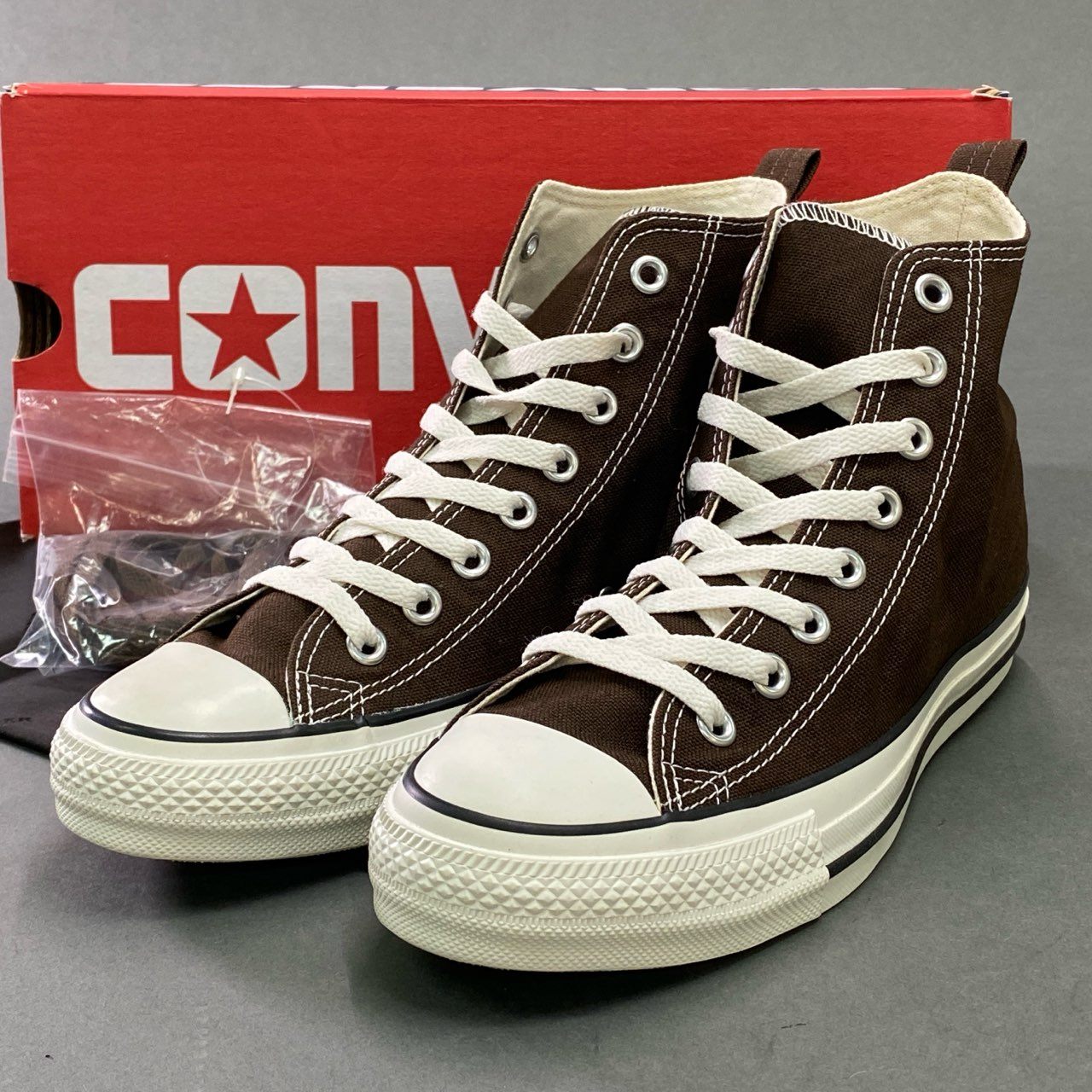 11c25 【極美品】 CONVERSE × PORTER コンバース ポーター オールスター ハイ ハイカットスニーカー シューズ スモーキー コーデュラダック生地 1SD501 26.0cm ブラウン メンズ
