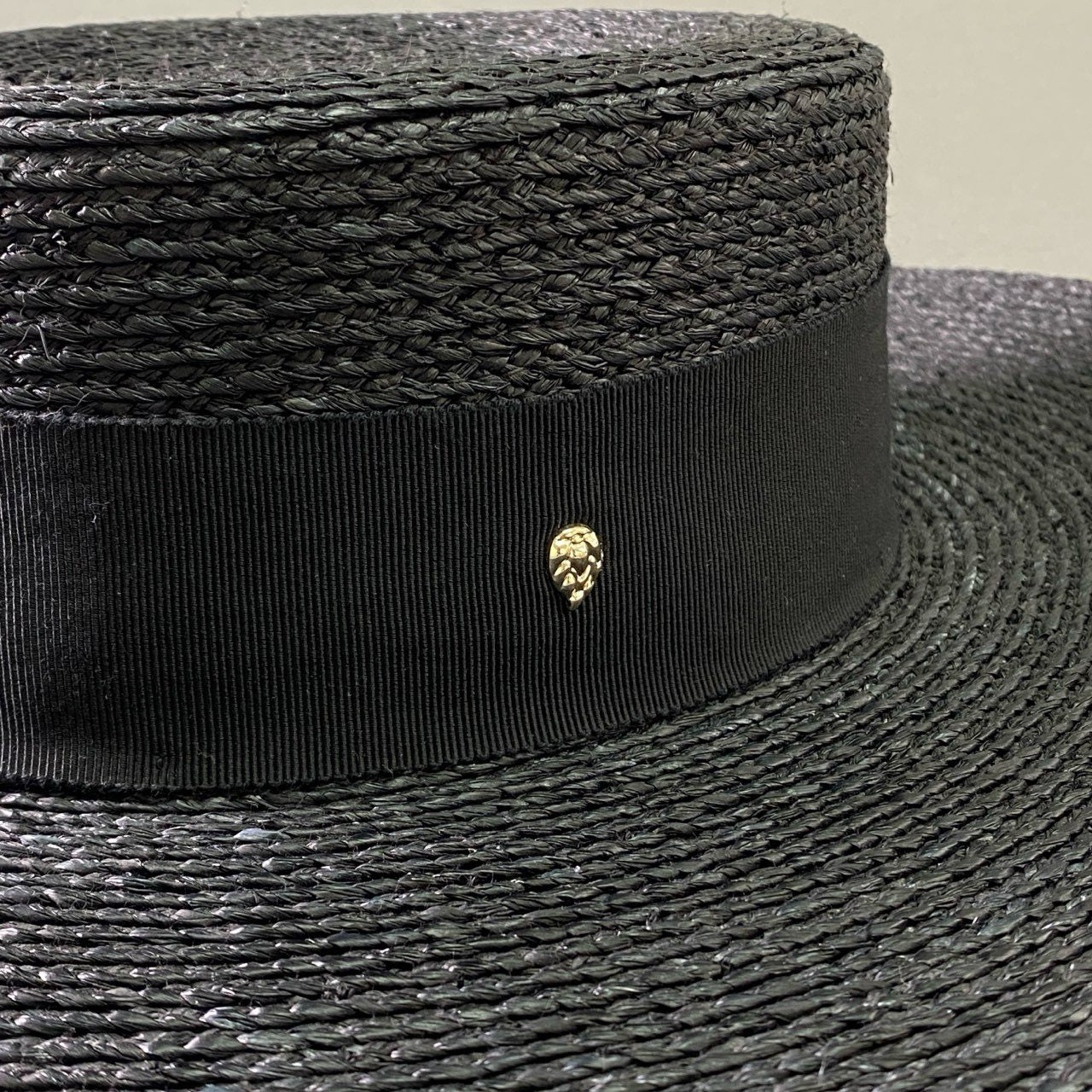 a17 《美品》 HELEN KAMINSKI ヘレンカミンスキー ALORA アローラ 麦わら ハット ワンサイズ ブラック スリランカ製 カンカン帽 HAT 帽子 夏