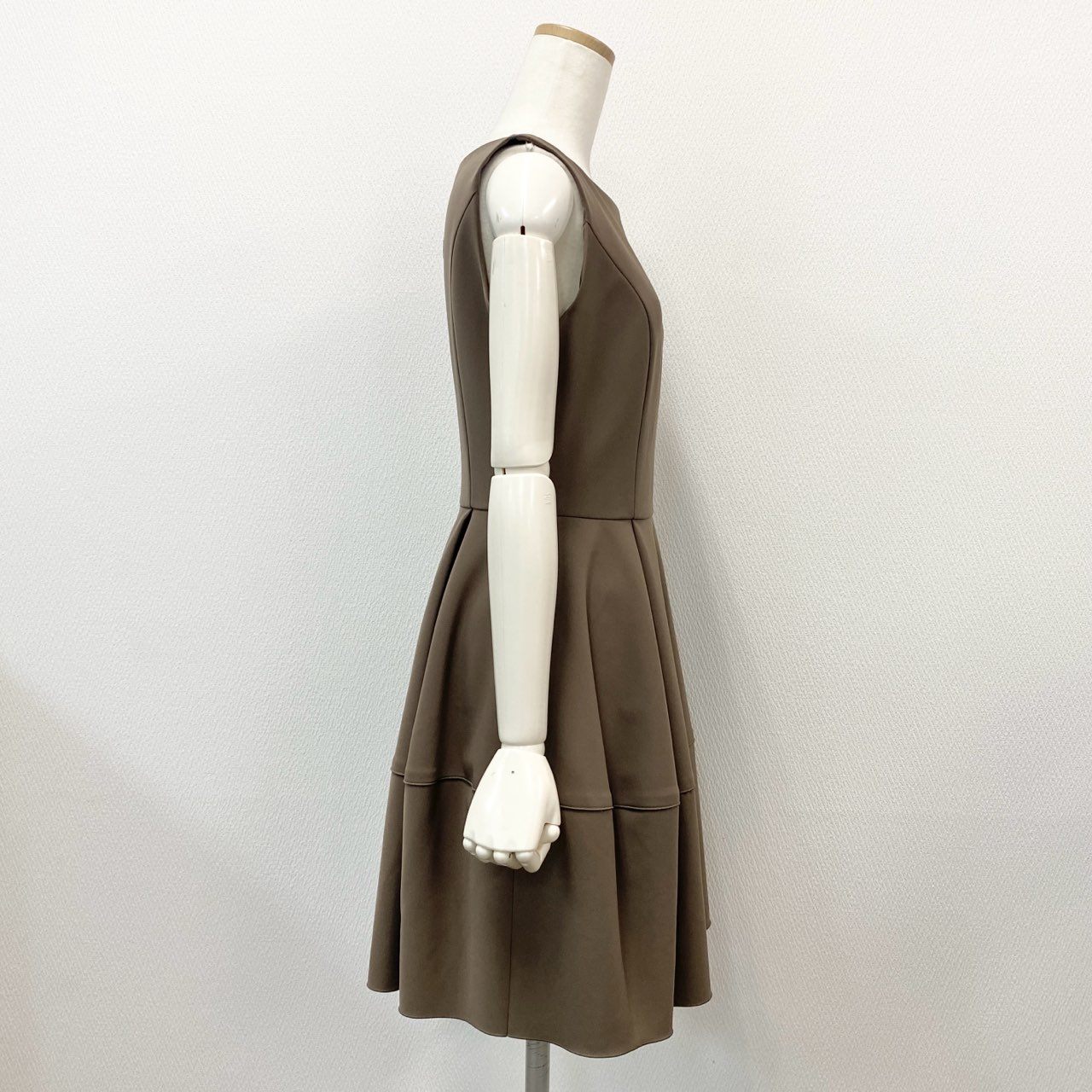 69k20 FOXEY NEW YORK フォクシー ニューヨーク Baron Dress バロンドレス ワンピース 32796 40 ブラウン ストレッチ 伸縮性○ 日本製