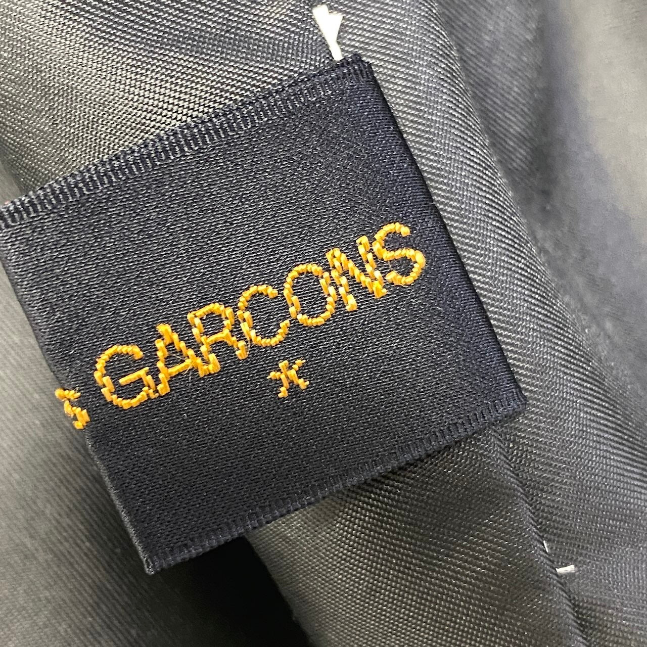 g7 COMME des GARCONS コムデギャルソン ベルベット 2ホール マフラー ブラック ベロア スヌードt18r