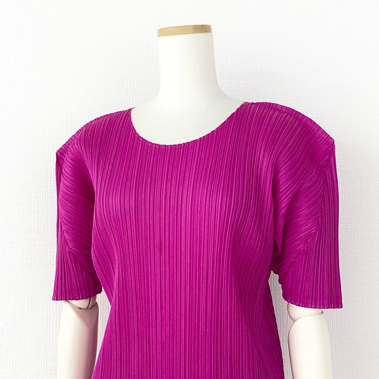 76d12-2 PLEATS PLEASE ISSEY MIYAKE プリーツプリーズ イッセイミヤケ 日本製 PP63-JK204 プリーツ 半袖カットソー ショートスリーブ トップス 3 ピンク MADE IN JAPAN