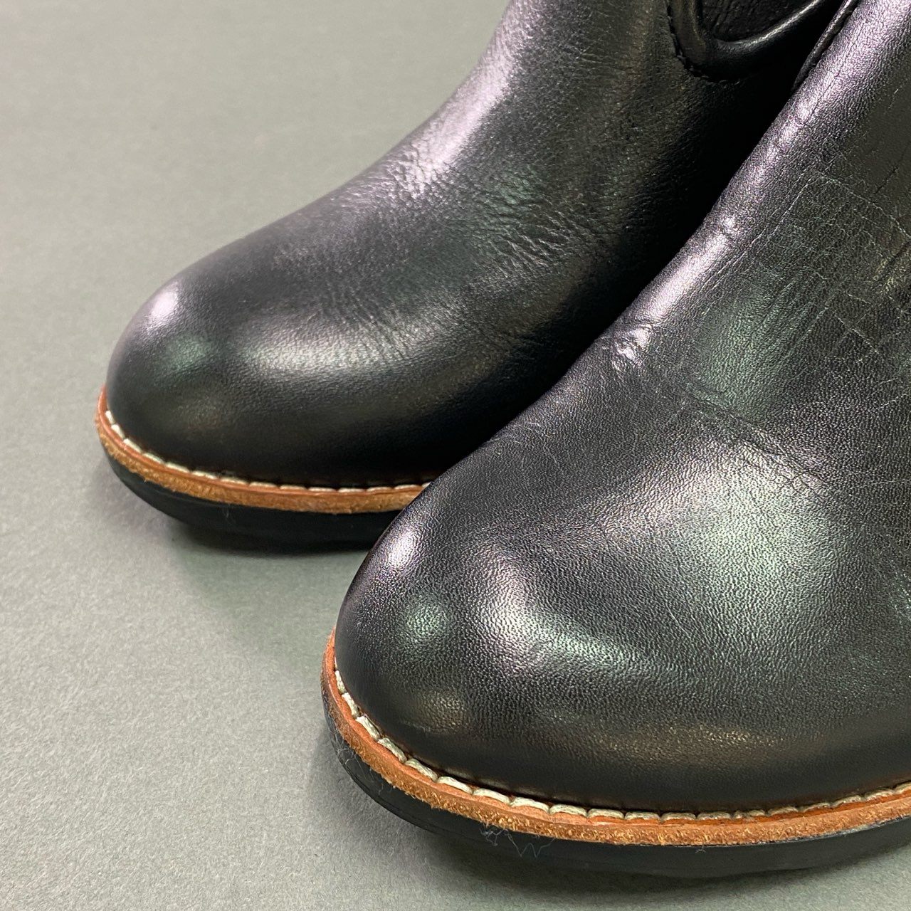 14c19 TORY BURCH トリーバーチ ムートンショートブーツ ウェッジソール 7 ブラック レザー シューズ 箱付き 冬