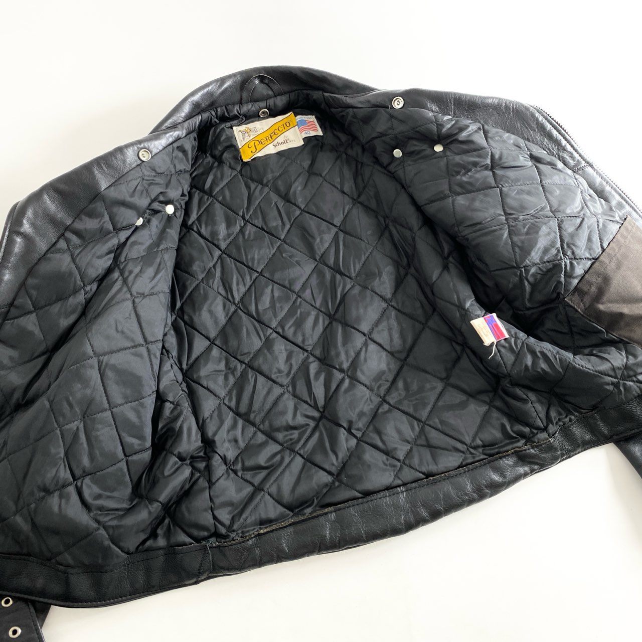 33h11 Schott ショット ダブルライダースジャケット レザージャケット サイズ40 ブラック カウレザー メンズ 男性用 アウター