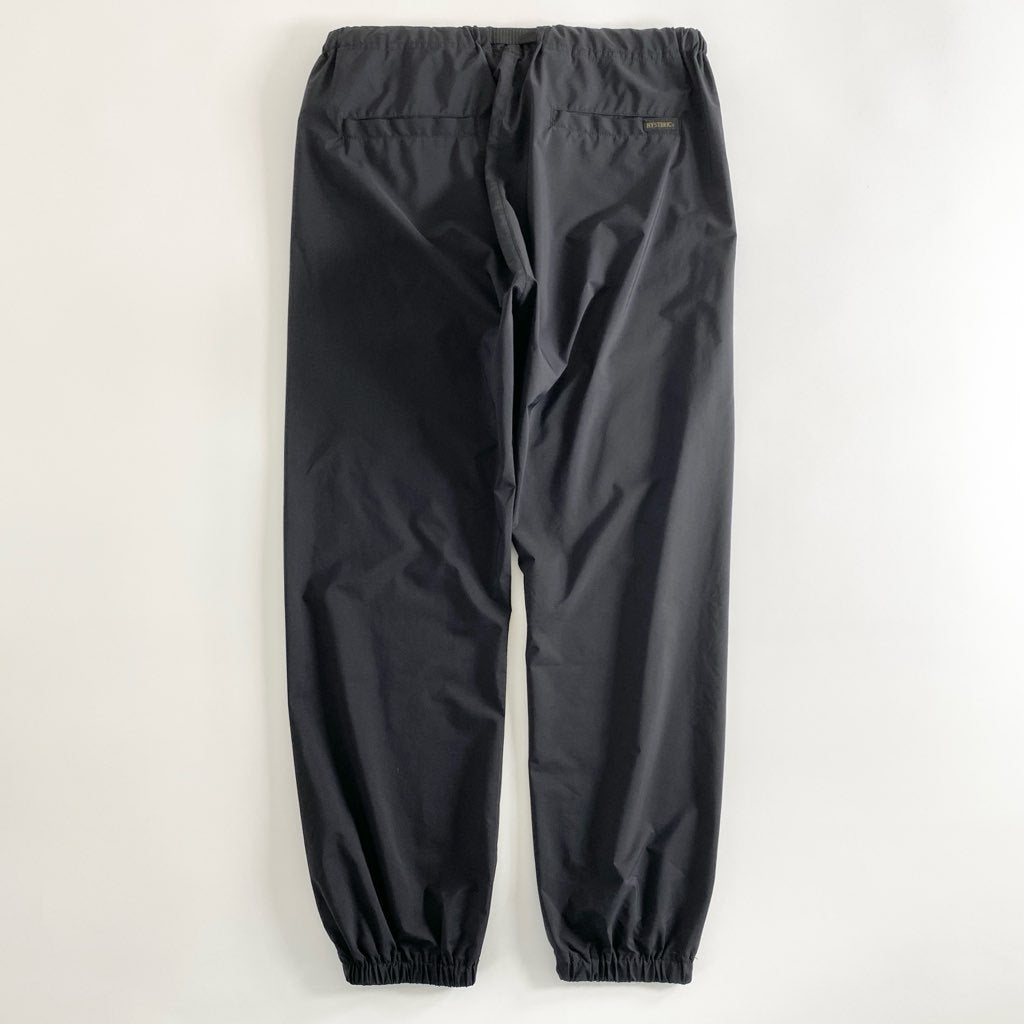 9d10-2 【美品】 HYSTERIC ヒステリックグラマー SEE NO EVIL PERTEX パーテックス 耐水トラックパンツ L ブラック メンズ