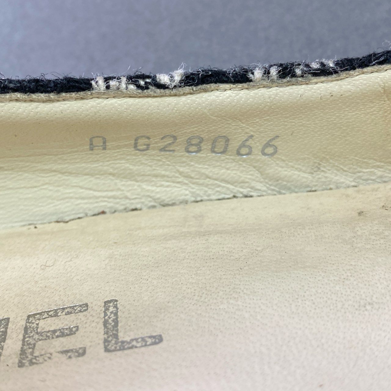 4d14 CHANEL シャネル ココマーク ツイード バレエシューズ G28066 34 ブラック フラット パンプス イタリア製