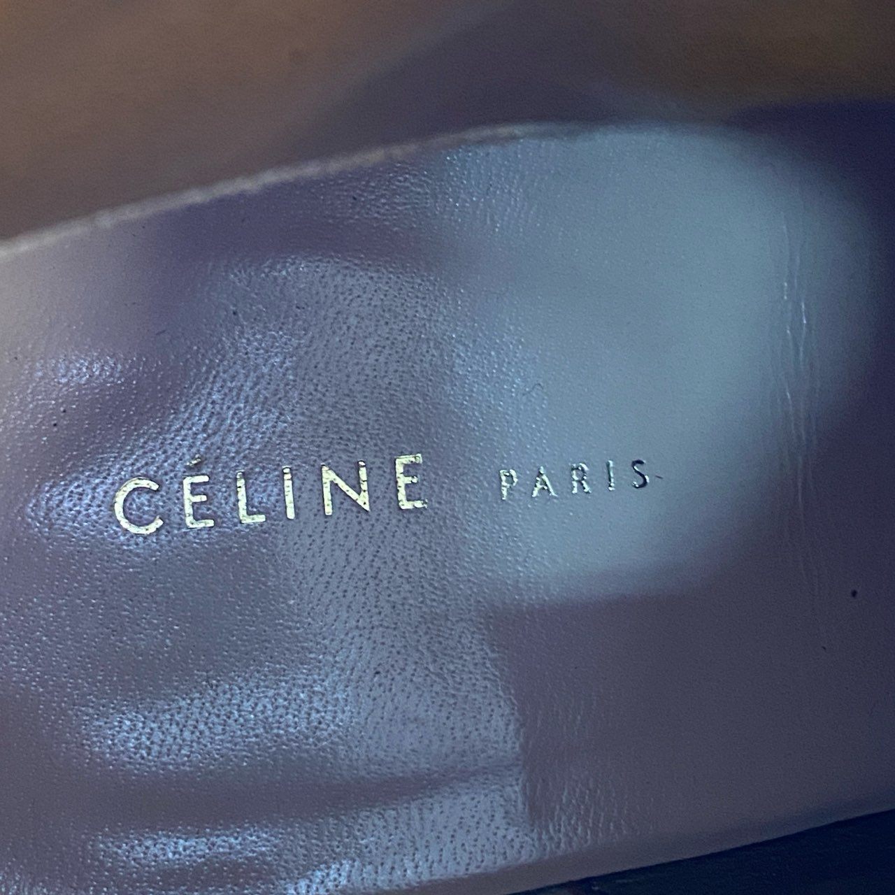 1c26 CELINE セリーヌ フィービー期 バックジップ レザーショートブーツ 39 ブラウン Leather シューズ イタリア製