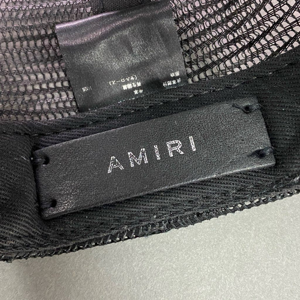 d5 AMIRI アミリ Stencil Trucker Hat FW22 ゴルフデザイナーキャップ トラッカーキャップ ロゴキャップ SR3T00004SMRDCA0 FREE ブラック