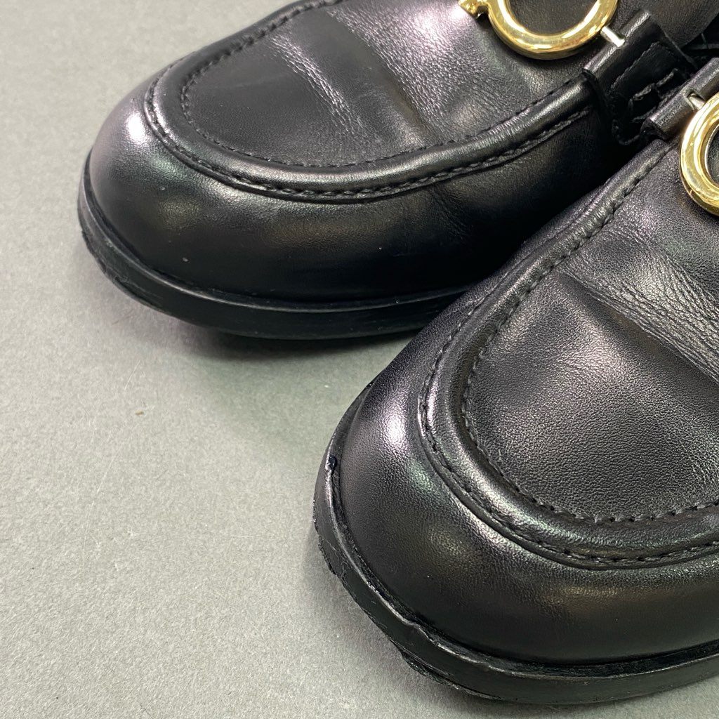 3e10 Salvatore Ferragamo サルヴァトーレフェラガモ ガンチーニ金具 サイドゴアブーツ ショートブーツ レザーシューズ 革靴 8 1/2 D ブラック レザー メンズ イタリア製