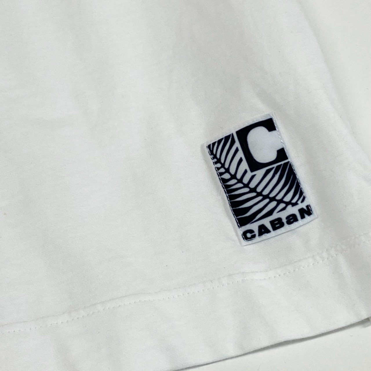 33k28 CABaN キャバン 21SS NEW COSTARICA アートTシャツ スビンコットン 植物 ボタニカル柄 半袖カットソー 59-03-11-03009 M ホワイト