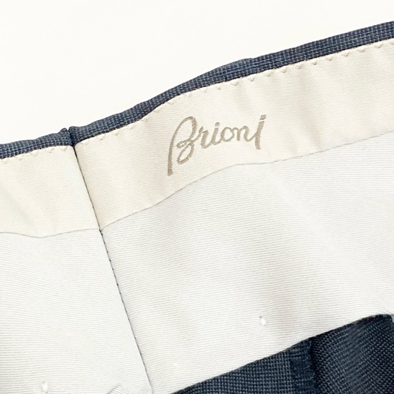 28f14 Brioni ブリオーニ テーパードパンツ ボトム フォーマル シルク混紡 イタリア製 メンズ 男性用 54R ネイビー